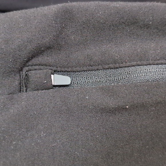 American Eagle Black Athletic Hooded Sweatshirt Hoodie Zip Pockets Size Medium - Picture 5 of 7